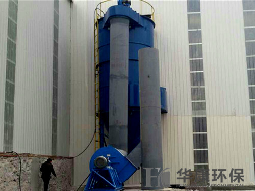 華康為山西石料廠生產的機械反吹風布袋除塵器安裝現(xiàn)場1